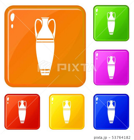 Vase icons set vector color Vase icons set vector color 53764182