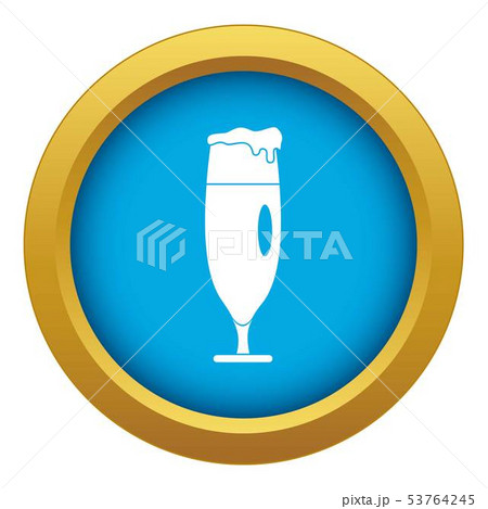 Beer glass icon blue vector isolated Beer glass icon blue vector isolated 53764245