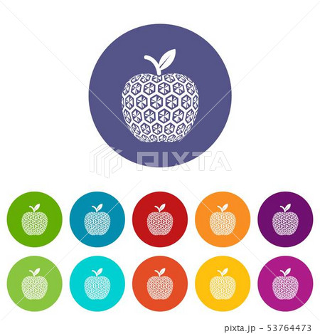 Nano apple icons set vector color Nano apple icons set vector color 53764473