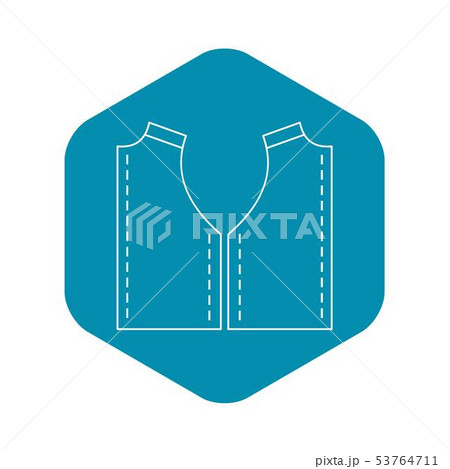 Pattern for sewing icon, outline style 53764711