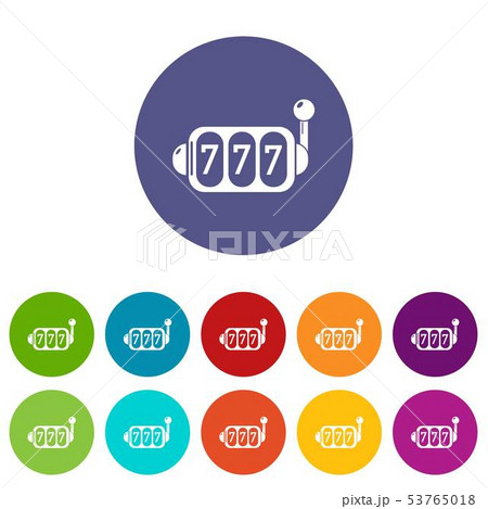 Slot machine icons set vector color Slot machine icons set vector color 53765018