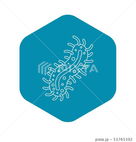 Cell of dangerous virus icon, outline style 53765392