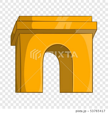 Triumphal arch, Paris icon, cartoon style Triumphal arch, Paris icon, cartoon style 53765417
