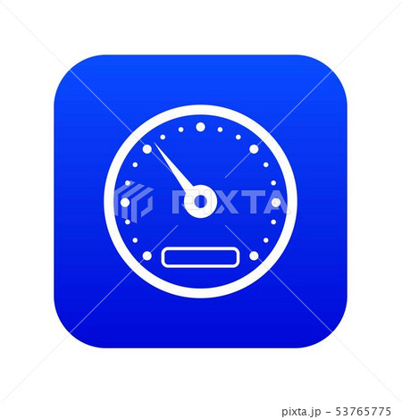 Speedometer icon digital blue 53765775