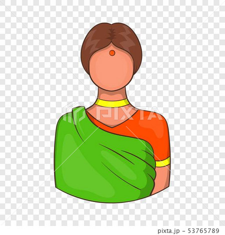 Indian woman in traditional Indian sari icon Indian woman in traditional Indian sari icon 53765789