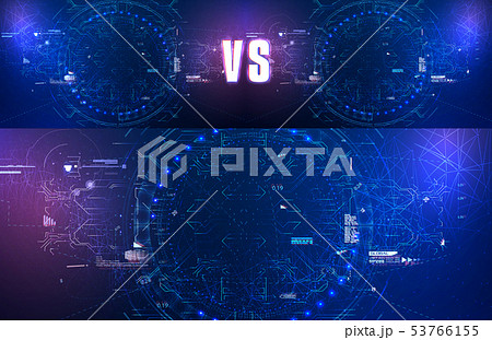 Icon with vs blue background for futuristic design Icon with vs blue background for futuristic design 53766155