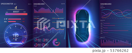 Modern application elements for car, great HUD Modern application elements for car, great HUD 53766262
