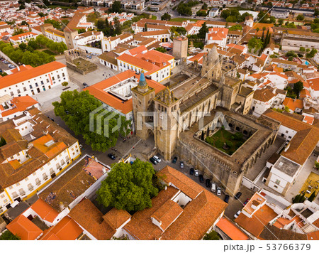 Picturesque top view of city Evora. Portugal Picturesque top view of city Evora. Portugal 53766379