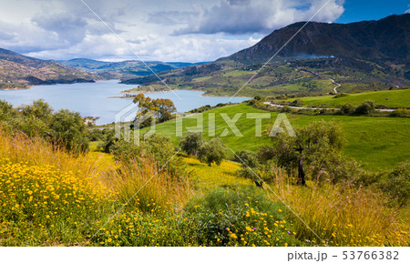 View of Zahara lake, Spain 53766382
