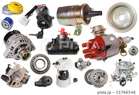 car repair parts isolated 53766548