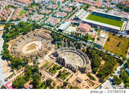Roman amphitheatre and Theatre of Merida, Spain 53766558