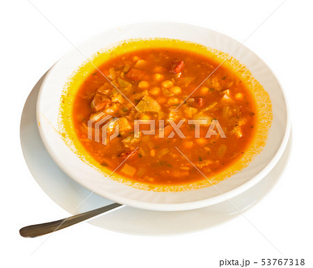 Spanish food callos with chickpeas, pepper and beef tripe, nobody Spanish food callos with chickpeas, pepper and beef tripe, nobody 53767318