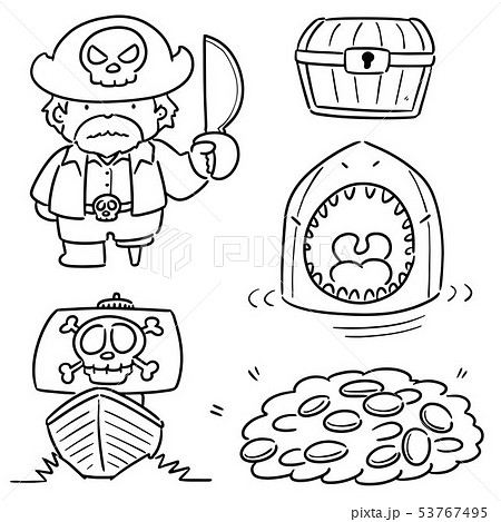 vector set of pirate vector set of pirate 53767495