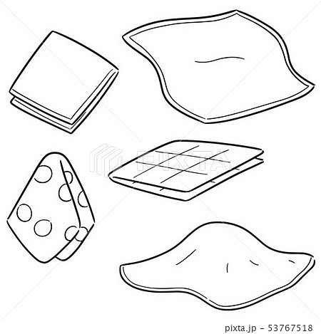 Vector Set Of Handkerchiefのイラスト素材 53767518 Pixta