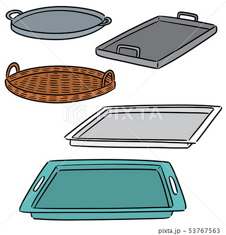 vector set of tray 53767563