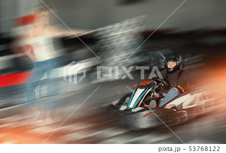 Portrait of adult man finishing race Portrait of adult man finishing race 53768122