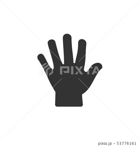 Body senses tact. Hand icon on a white background Body senses tact. Hand icon on a white background 53776161