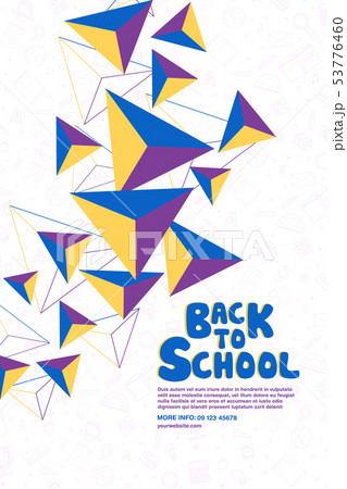 Colorful back to school information flyer template Colorful back to school information flyer template 53776460