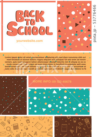 Colorful back to school information flyer template Colorful back to school information flyer template 53776466