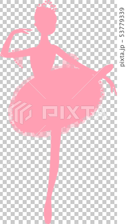 バレエ　バレリーナ　ピンク　シルエット 53779339