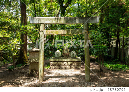 石鳥居と山の神 高山神社 石鳥居と山の神 高山神社 53780795