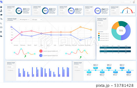 Dashboard Great Design For Any Site Purposes のイラスト素材