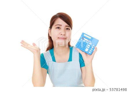 計算機を持つ主婦 計算機を持つ主婦 53781498