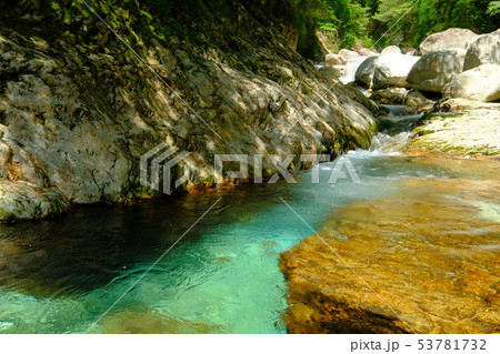前鬼川の夏（奈良県吉野郡下北山村） 53781732