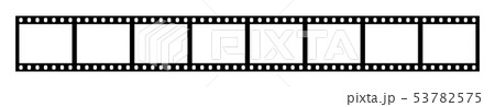 Eight empty frames of 35 mm film strip 53782575