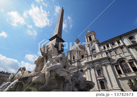 ローマ・ナヴォーナ広場 四大河の噴水 オベリスク / Piazza Navona, Rome ローマ・ナヴォーナ広場 四大河の噴水 オベリスク / Piazza Navona, Rome 53782673