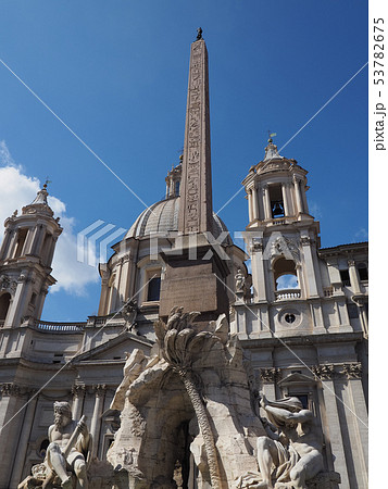 ローマ・ナヴォーナ広場 四大河の噴水 オベリスク / Piazza Navona, Rome ローマ・ナヴォーナ広場 四大河の噴水 オベリスク / Piazza Navona, Rome 53782675