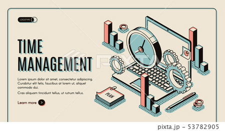 Time management landing page, planning work time 53782905
