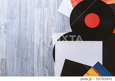 Black vinyl record and covers album 53783841