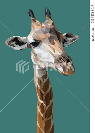 Illustration Polygonal Vector 3d Art Of Giraffe のイラスト素材