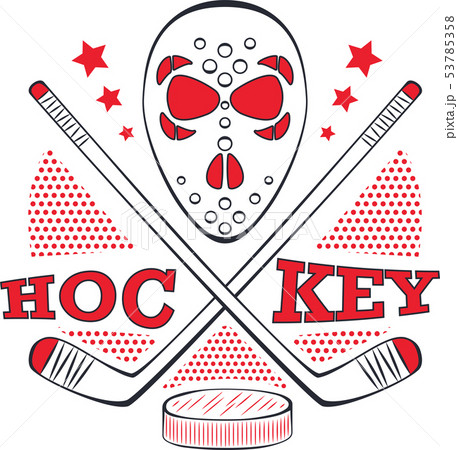 Hockey label in pop art style. 53785358