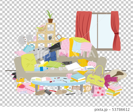 すごく散らかった部屋 53786612