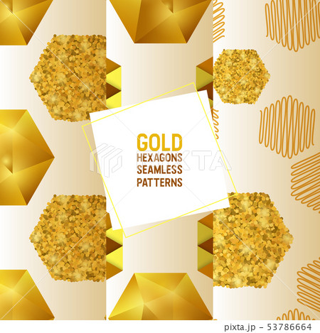 Abstract embossed hexagon seamless pattern honeycomb background vector illustration. Futuristic 53786664