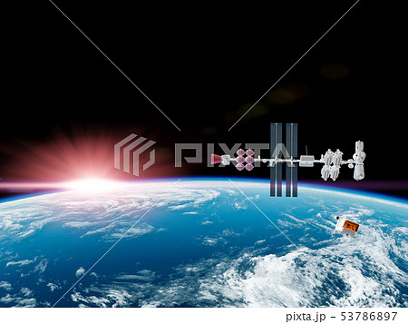 宇宙ステーションと宇宙船 53786897