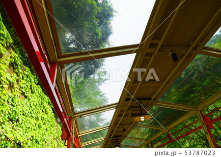 トロッコ列車 保津峡 屋根 トロッコ列車 保津峡 屋根 53787023