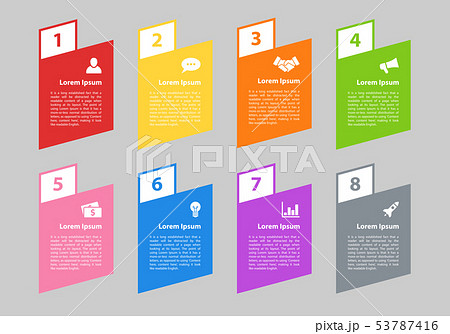 Infographic design business concept with 8 steps 53787416