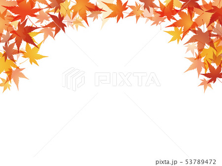 紅葉 秋 フレームのイラスト素材