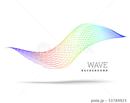 Abstract waves from lines. Blend design. Vector illustration on white 53789925