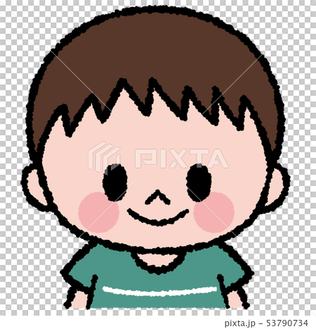 笑顔 男の子 イラストのイラスト素材