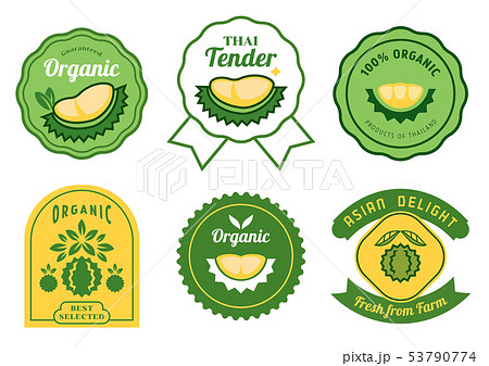 Thai durian stickers design Thai durian stickers design 53790774