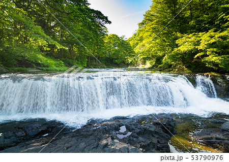 宮城花山一迫川浅布渓谷不動の滝 宮城花山一迫川浅布渓谷不動の滝 53790976