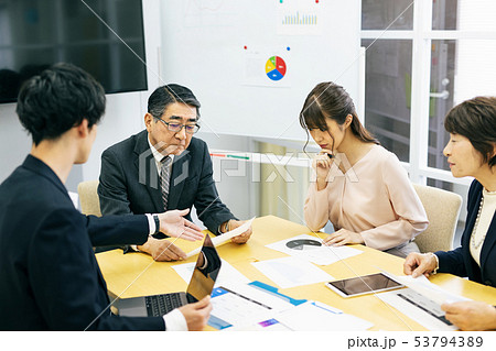 会議 打合せ ミーティング プレゼン 会議 打合せ ミーティング プレゼン 53794389