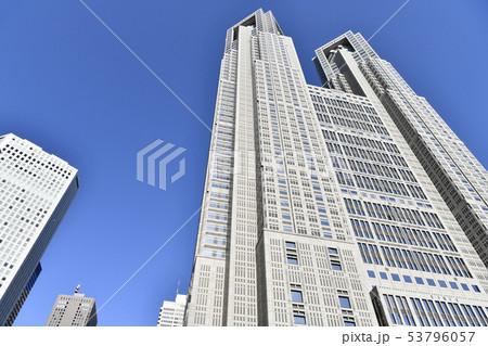 日本の東京都市景観　東京都庁 53796057