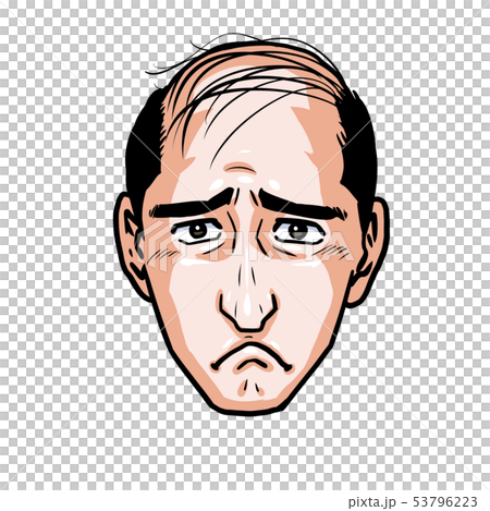 男正面顔哀しみハゲ 男正面顔哀しみハゲ 53796223
