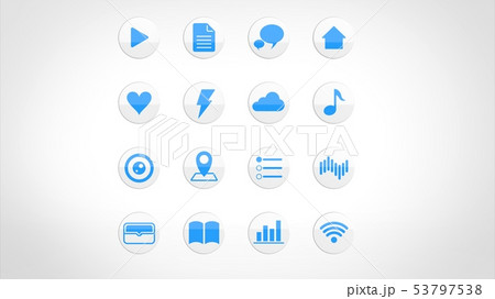 アプリケーションアイコン 丸 白 正面 アプリケーションアイコン 丸 白 正面 53797538