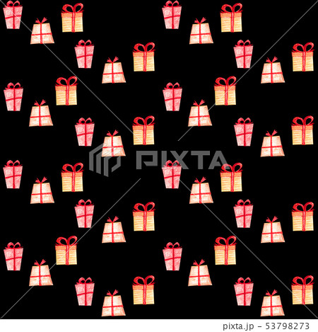 Seamless Christmas pattern with gift boxes. 53798273